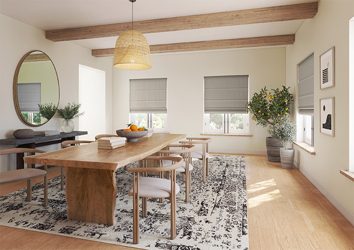 Loxley, Fibre Brown - Motorised Roman Blind - Image 6
